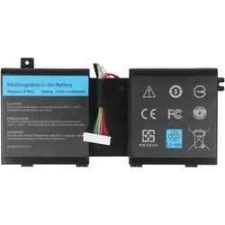 AccuCell Akku Dell Alienware 17 R4/R5 (4400 mAh), Notebook Akku, Schwarz