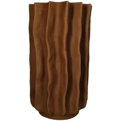 Moderne Vase aus Polyresin Braun – Strukturdesign 38 cm