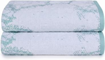 Superior Marble Cotton Bath Sheets - Quick-Dry Spa Quality Oversized Bath or Pool Towels - Set of 2