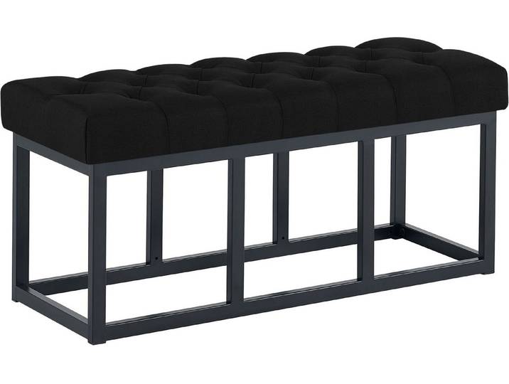 furnicato Sitzbank Amun 100x38x46 cm schwarz (1-St)
