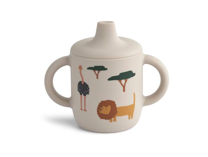 Liewood Tasse à bec Neil 15 cl Safari sandy mix