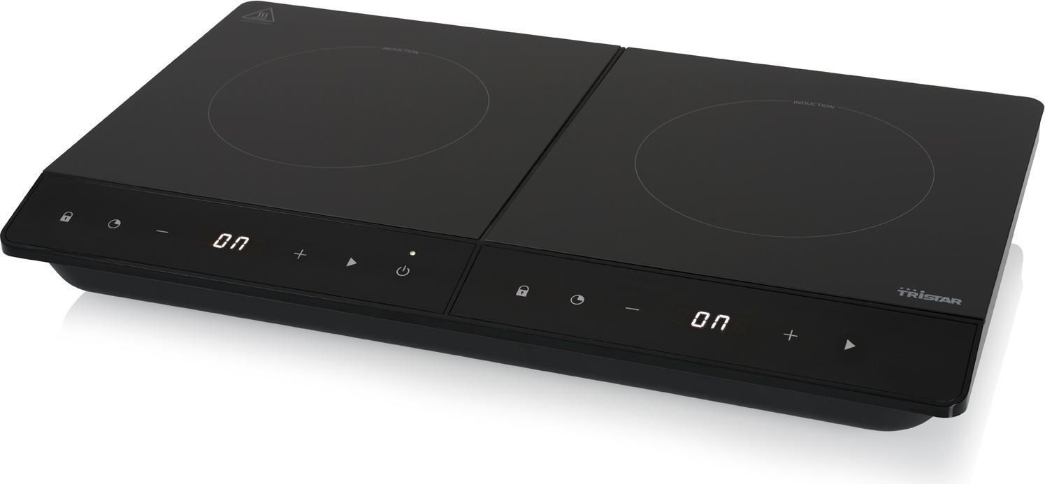 Tristar IK-6162 Inductiekookplaat met 2 zones, zwart, glas