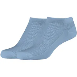 2er Pack camano Soft Baumwolle Ajour Sneakersocken Damen 5219 - cerulean 39-42