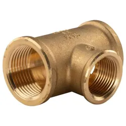 Messing Gewinde-Fitting T-Stück Mittelabgang reduziert 1"IG - 3/4"IG -1"IG - schwere Ausführung