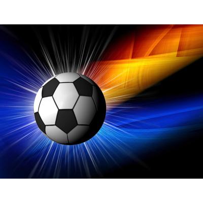 Fototapete PAPERMOON "Fußball", bunt, B:3,5m L:2,6m, Vlies, Tapeten
