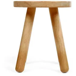 Massivholz Kinderhocker in runder Form 31 cm Sitzhöhe
