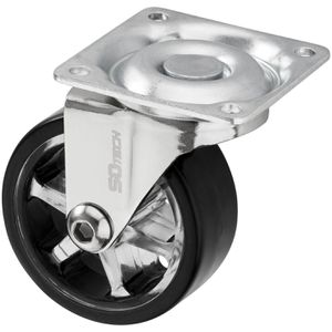 SO-TECH Möbelrolle RAPID 129883, mit Anschraubplatte, 50mm Ø, Tragkraft 35 kg, Lenkrolle aus Polyurethan