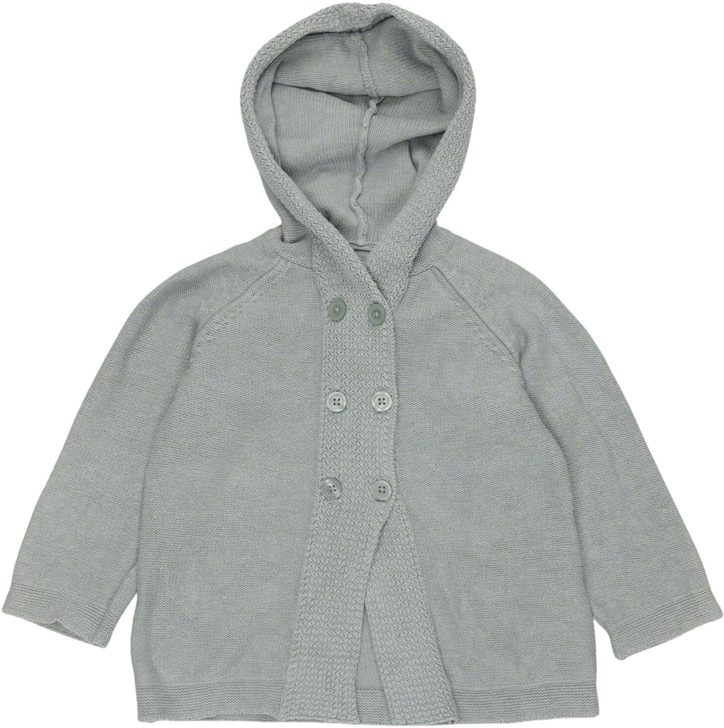 sense organics Mädchen Strickjacke, Grau, Gr. EU 86, Baumwolle - Second Hand