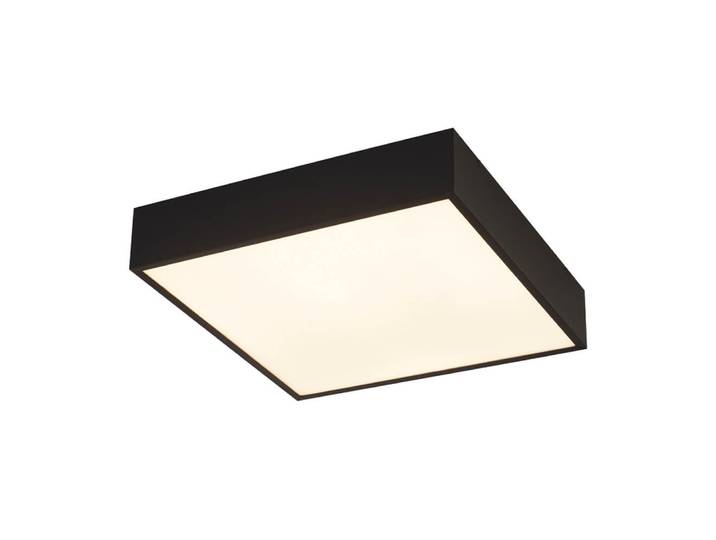 Badkamer plafondlamp Zeus vierkant zwart Searchlight - 72370BK