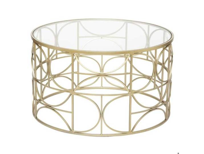 Atmosphera - Table basse verre et métal - Doré