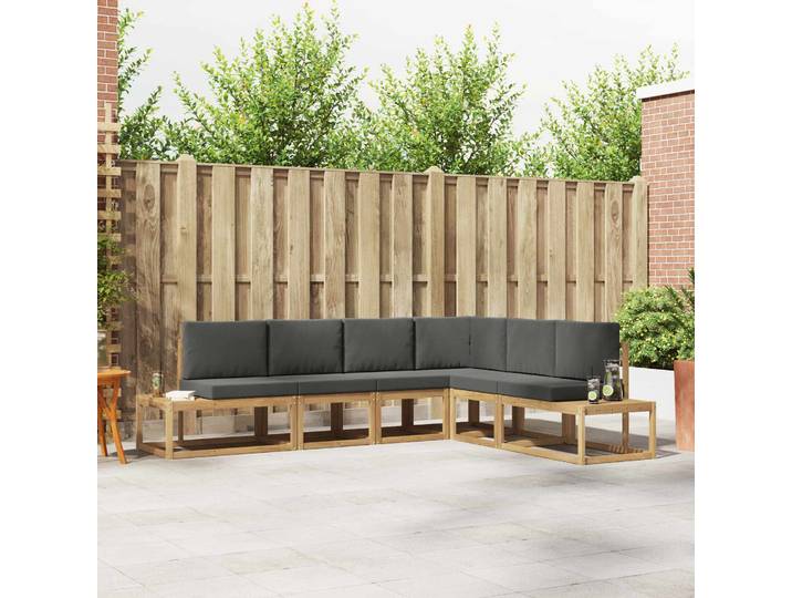 vidaXL Outdoor-Sofagarnitur 6 stk. 6-Sitzer Polyester