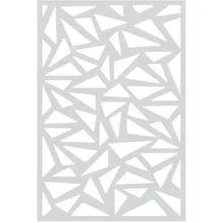 TraumGarten Sichtschutzzaun SYSTEM Designgitter TRIGON weiß Sichtschutz, 60x90 cm
