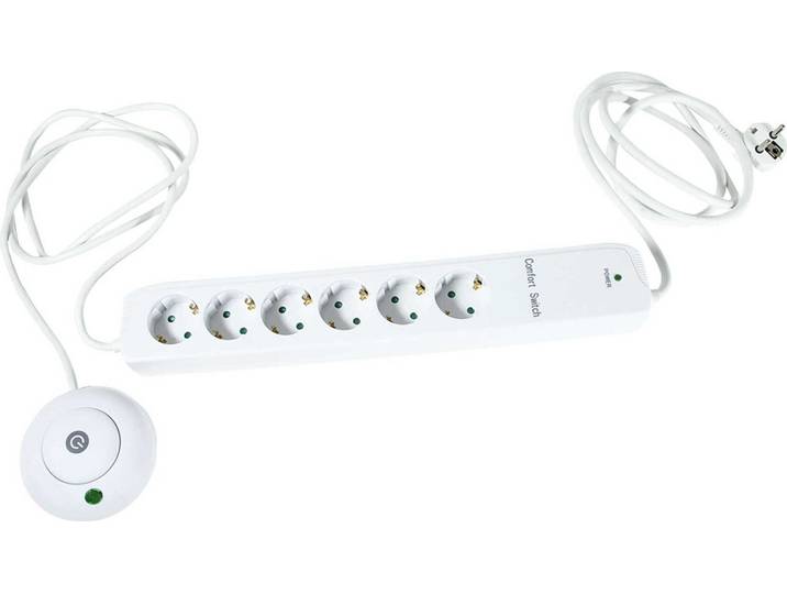 REV - Multiprise - CA 230 V - 3500 Watt - Prises de sortie : 6 - 1.4 m