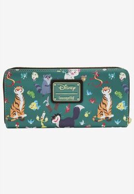 Women's Loungefly X Disney Women'S Princess Sidekicks Zip Around Wallet by Loungefly in Green