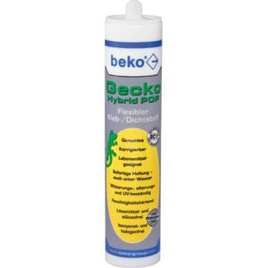 Beko Montagekleber Gecko 2453106 Hybrid POP, 310ml, Kleb- & Dichtstoff, schnellhaftend, grau/braun