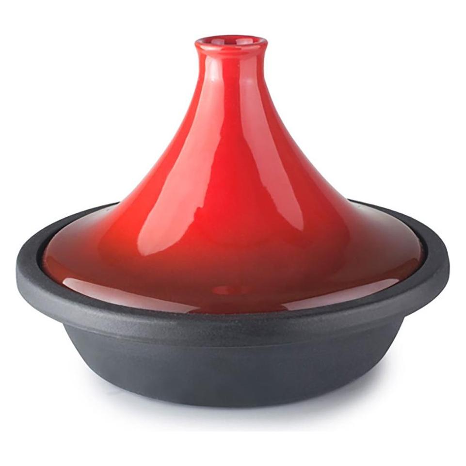 Ibili Tajine Gusseisen H-Class rot 27 x 23 x 18 cm Perfekt für traditionelle marokkanische Küche (Tajine Topf, Gusseisen, 27 x 18 cm) (IB-628727)
