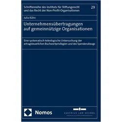 Unternehmensübertragungen auf gemeinnützige Organisationen, Fachbücher von Julia Kühn