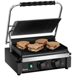 Bartscher Kontaktgrill "Panini-MDI" 1R S Grillfläche gerillt, Digital-Anzeige, 150127