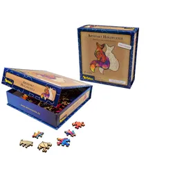 Philos-Spiele Artefakt Holzpuzzle 2 in 1 Fuchs, 143 Teile, in magnetischer Klappschachtel