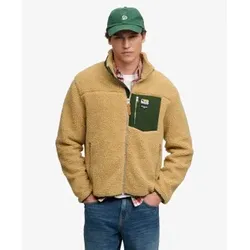 Superdry für Herren. M2014575A Fleecejacke Mountain Full beige (S), Lässig, Polyester, Draußen