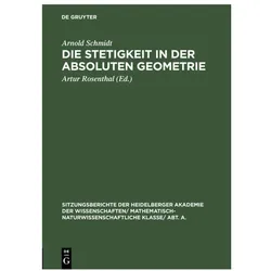 Schmidt:Die Stetigkeit in der absoluten, Fachbücher von Arnold Schmidt