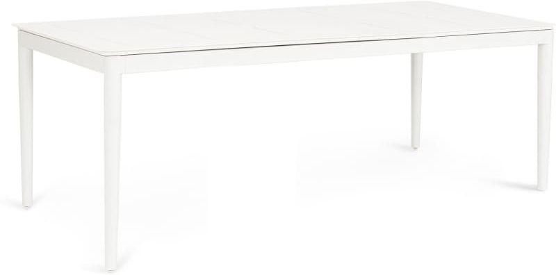 Outdoor living Table en aluminium avec extension automatique 200x300 blanche Blanc 300x75x100cm