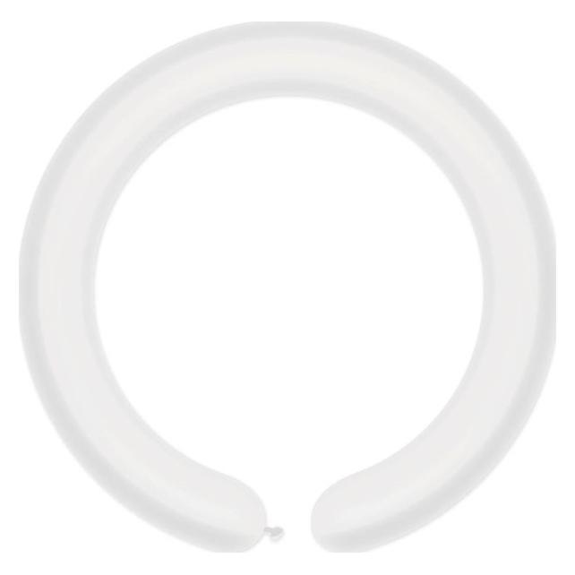 GMR Italienische weisse Röhrenballons, 100 Stück (100x) (8021886550115)