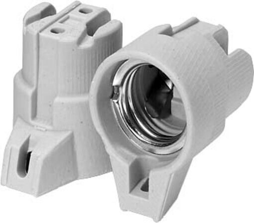 Houben Douille Edison E27 blanche avec angle 543414 (543414)