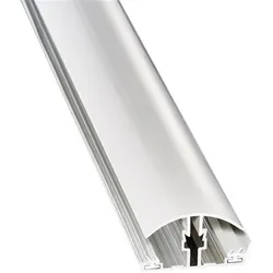 Klemmprofil Mitte Alu-PVC 60 mm breit Oberteil weiß – für Stegplatten 16 mm 5000 mm lang