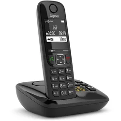 Gigaset AS690A Analoges/DECT-Telefon Anrufer-Identifikation Schwarz