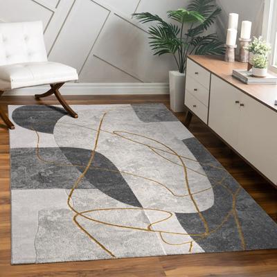 Paco Home Elegant Area Rug with Modern Abstract Art Design