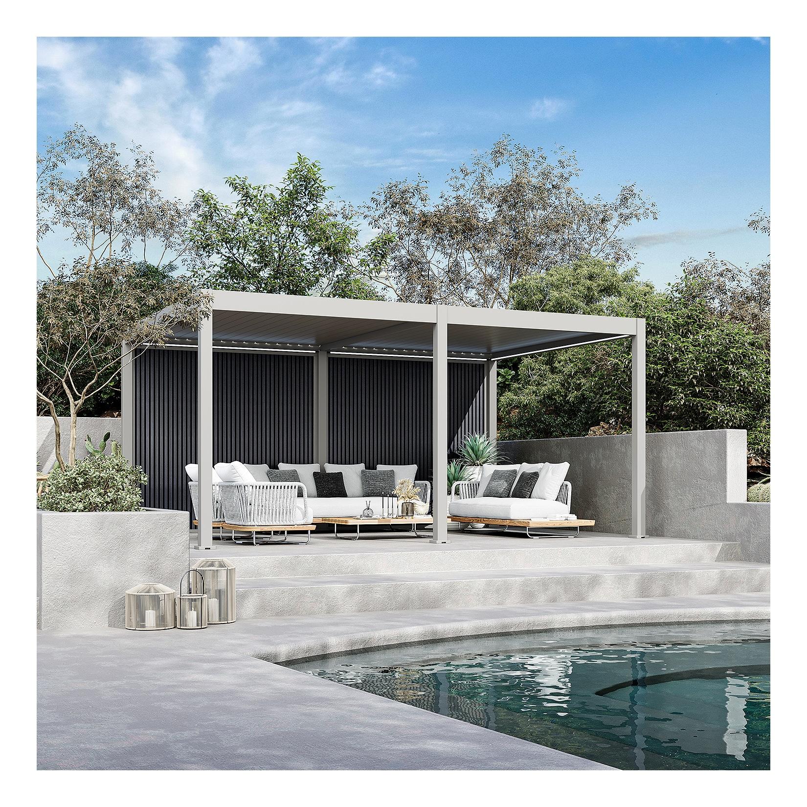 Weide Sichtschutzwand Anthrazit – Pergola Seitenwand Aus Wpc Lamellen & Windschutzsand 2.65 M