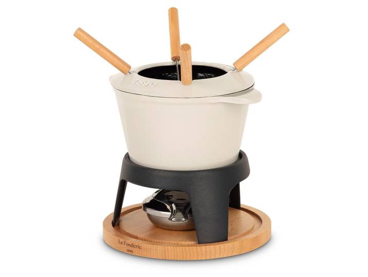 La Fonderie 1890 Fondue-Set Mont Joly Beige, für 4 Personen, 1,2L, Metall, 20x20x20 cm, Kochgeschirr, Tischgrills & Fondues, Fondue-Sets