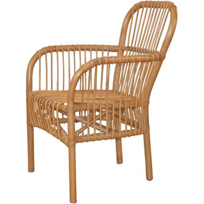 Esszimmersessel, gelb (honigfarben, ohne sitzkissen), B:60cm H:85cm T:65cm, HOFMANN LIVING AND MORE, Sessel, Esszimmersessel, Handgeflochten