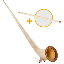 Lechgold Alphorn Deluxe F 360 cm 3-teilig Set inkl. Fis-Handrohr