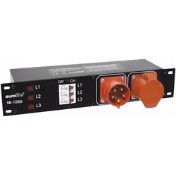 Eurolite SB-1050 Stromverteiler, Zubehör DJ, Schwarz, Rot