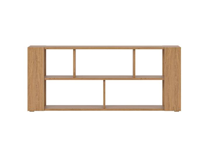 Bibliothèque basse ouverte design finition bois clair chêne L167.5 cm MUSSO