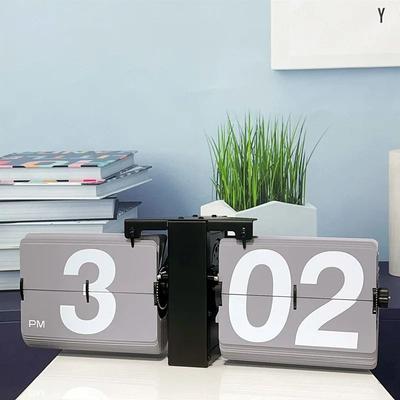 Uplift Picks Modern Retro Auto Flip Wall And Desk Clock With Large Digital Display black And Gray