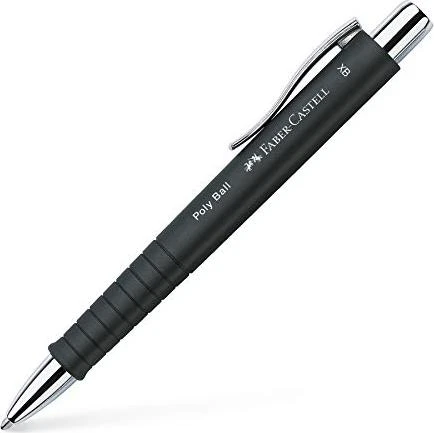 FABER-CASTELL Kugelschreiber POLY BALL Colours XB schwarz Schreibfarbe blau, 1 St.