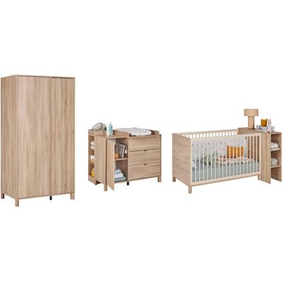 Babyzimmer-Komplettset GAMI "SET N3 CALYPSO", eiche bocage nachbildung, Eiche Bocage Nachbildung + ohne Matratze, B/H: 70cm x 140cm, Eiche Bocage Nachbildung, Schlafzimmermöbel-Sets, Viel Stauraum für eine optimale Organisation.