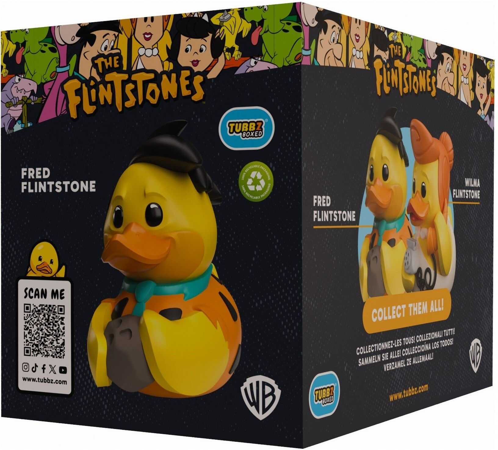 The Flintstones Fred Flintstone TUBBZ Boxed Edition - Officially Licensed Collectible - Numskull Designs - Orange