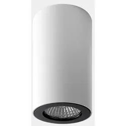 LEDS C4 Aufbau-Downlight PIPE SINGLE, IP23, zylindrisch, starr, GU10, exkl. Dekoring, weiß LEDS-15-0073-14-05