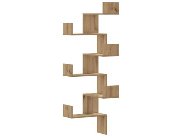QINXIXINAIXI Wand-Eckregal Artisan-Eiche 45x45x147 cm Holzwerkstoff Wandmontage, zusätzlicher Stauraum, glatte Oberfläche, feuchtigkeitsresistent, einfache Reinigung, dekorativ