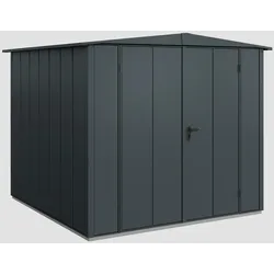 Hörmann Ecostar Metall-Gerätehaus Elegant mit Satteldach Typ 2, 238 x 238 cm,anthrazitgrau,5,7 m2