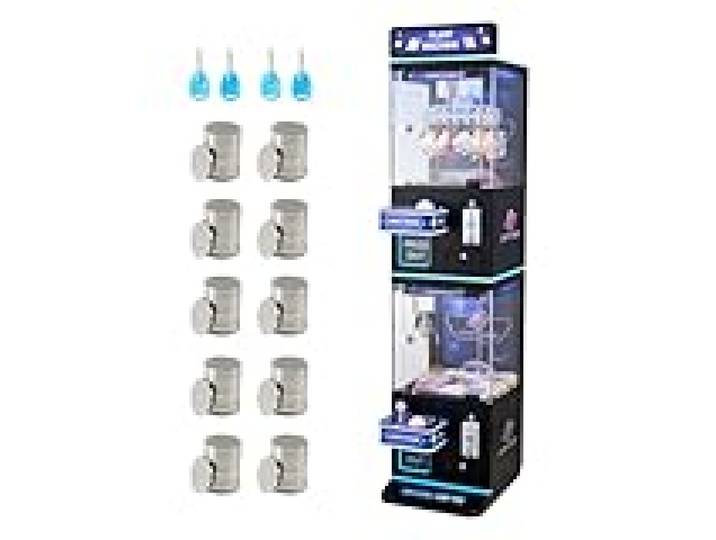VEVOR Machine à Pince Attrape Peluche Fête Foraine Jeu Arcade Effets Lumineux Sonores Mode Griffe s'adapte aux Peluches 40-80 mm Mode Clips Convient Objets 50 g pour Salles de Cinéma, Noir et Violet