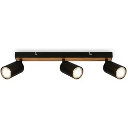 Briloner, Deckenstrahler, Spot, black-wood, 3xGU10 / excl. bulbs (GU10)