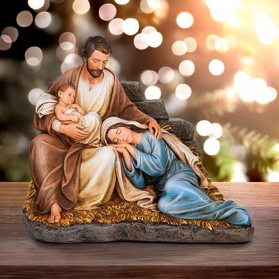 Roman Inc/Drop Ship Resting Holy Family Table Sculpture Multi Warm , Multi Warm