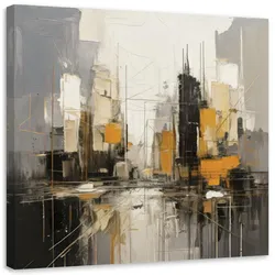 LEINWANDBILD Stadt Abstraktion Architektur 60x60cm
