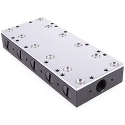 Alphacool ES Distro Plate C5, Wasserkühlung Komponenten Zubehör, Schwarz