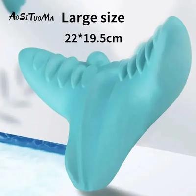Uplifted Finds Cervical Traction Neck Relaxer Pillow For Spine Alignment And Muscle Relief blue Large